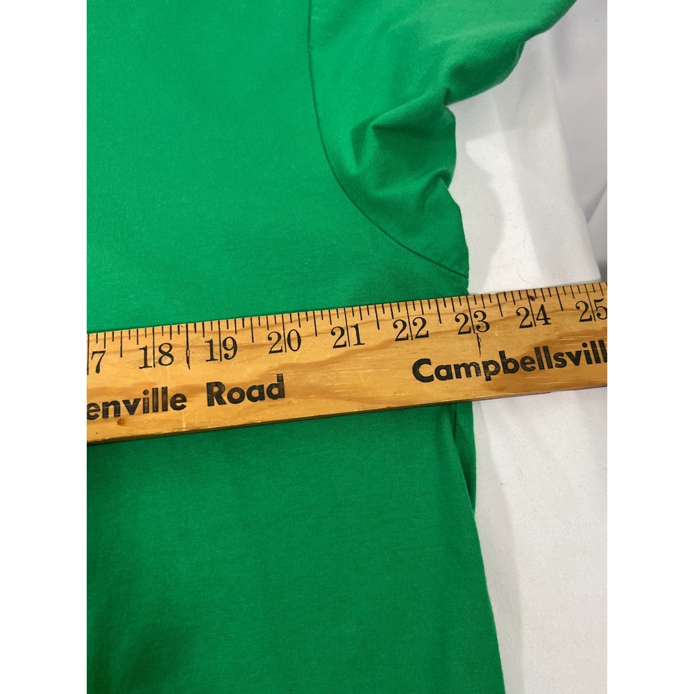 Polo Ralph Lauren Tee Men L Green Crew Neck Short Sleeve Purple Pony Logo Causal - Picture 5 of 8